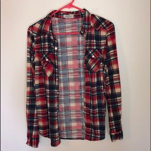 button up plaid flannel
